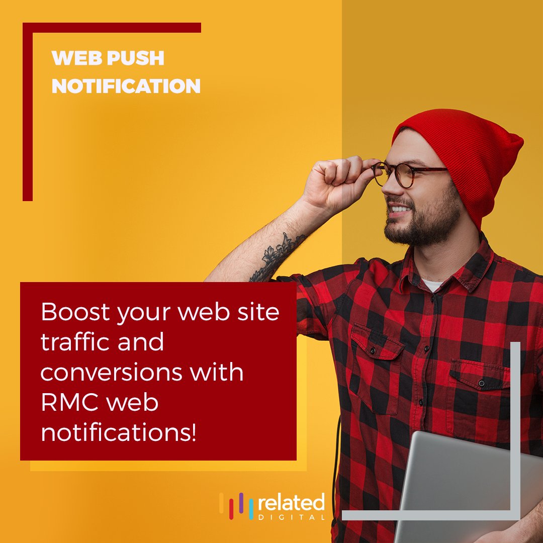 RelatedDigital's tweet photo. Web Push Notification: Boost Your Website Traffic and Conversions with RMC web notifications.

#RelatedDigital #webpush https://t.co/9McIAznp5g