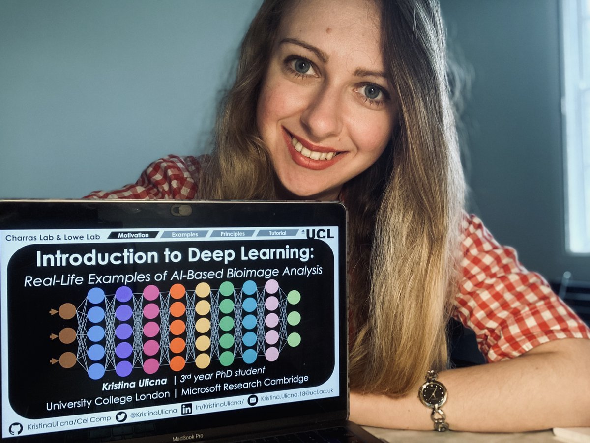 KristinaUlicna's tweet image. What a lovely session👩‍💻 I ended up leading this morning at the #SmartMicroscopy #Workshop by @CCI_GU_SE🔬! Interactive overview of how to convert bioimage #data📊 into meaningful information with #AI #ML #DL approaches🖥️... Thanks @CamachoDejay for having me🙏, great experience🤓