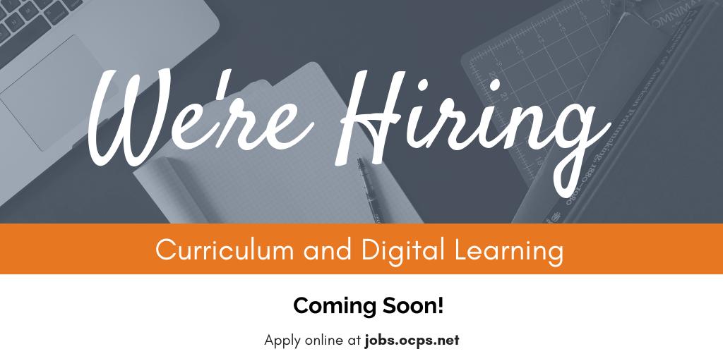 RobBixler_OCPS's tweet photo. Get ready! Several positions in @CDLocps will be posted soon.  ESE, Intervention and content area Program Specialists.  #ImpactCDL https://t.co/LKAOp0SOm7