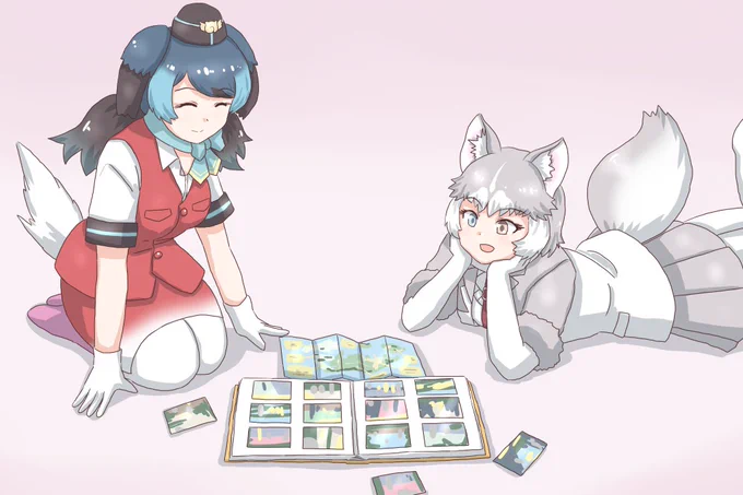 リョコウバトさんとイエイヌちゃんです。 