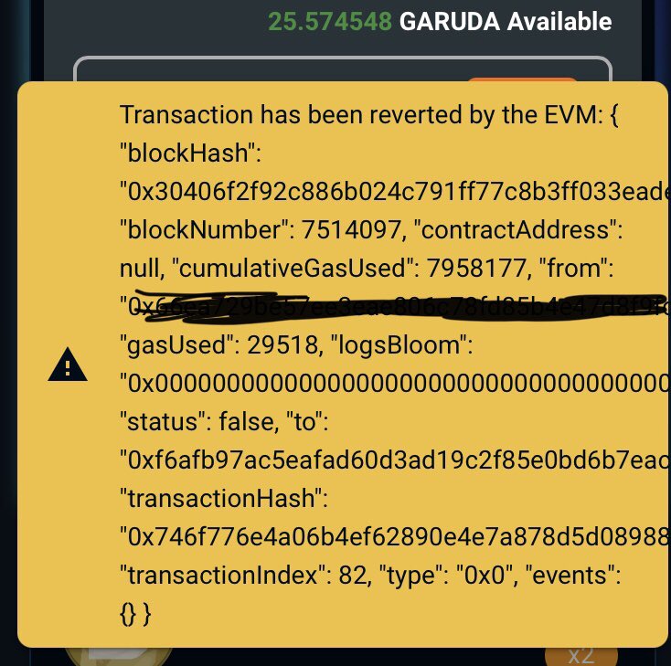 Zens50's tweet photo. @GarudaSwap Hi ! Impossible to get back my pool garuda got this error ...
Please help 😞 https://t.co/NFU7dXiO1b