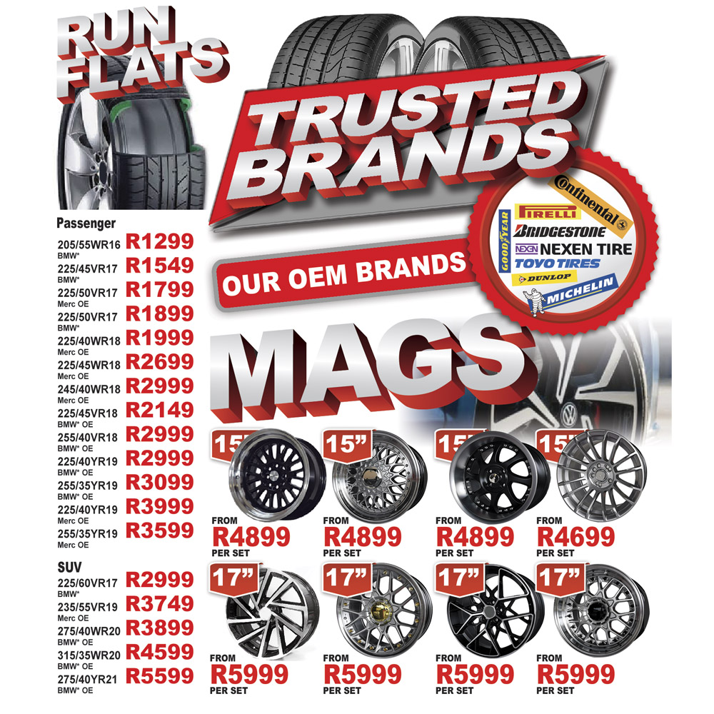 Mintys Tyres on Twitter "Run Flats and Mags on Promotion! You can