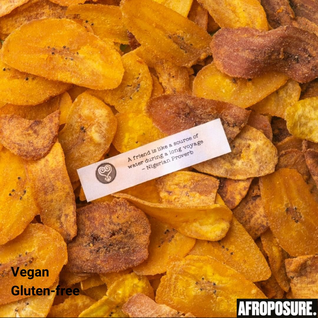 Along with tasting delicious 🤗😋, did you know in every packet of Sankofa plantain chips there is a beautiful proverb ready for you to digest? ✍🏾

Shop now over at afroposure.org. #Afroposure

CC: <a href="/vegantrademark/">Vegan Trademark</a>