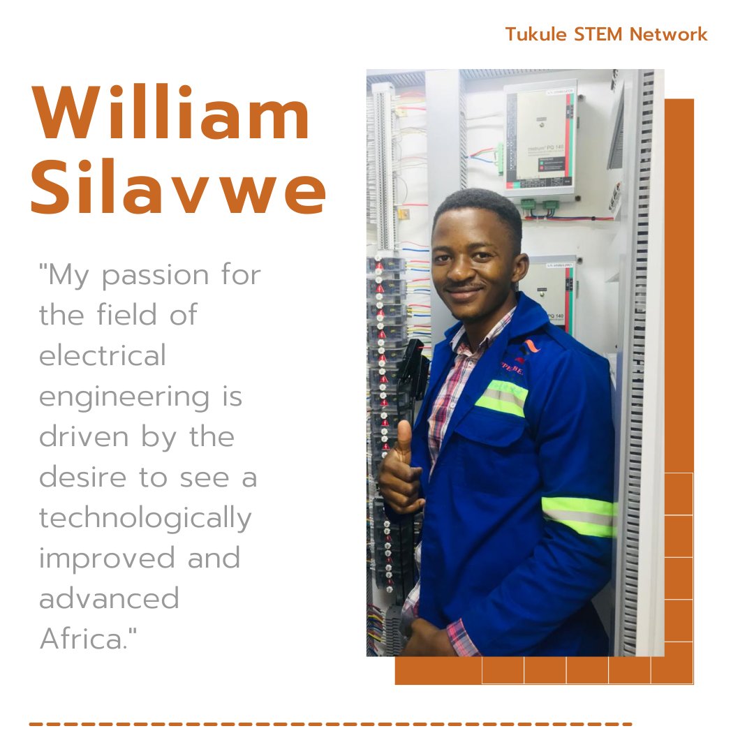 Meet this weeks focus William Silavwe!

My mission is focused on creating and implementing solutions for Africa that will change the face of electrical engineering in terms of power systems. My first step is to understand and identify the deficiencies in the existing systems.