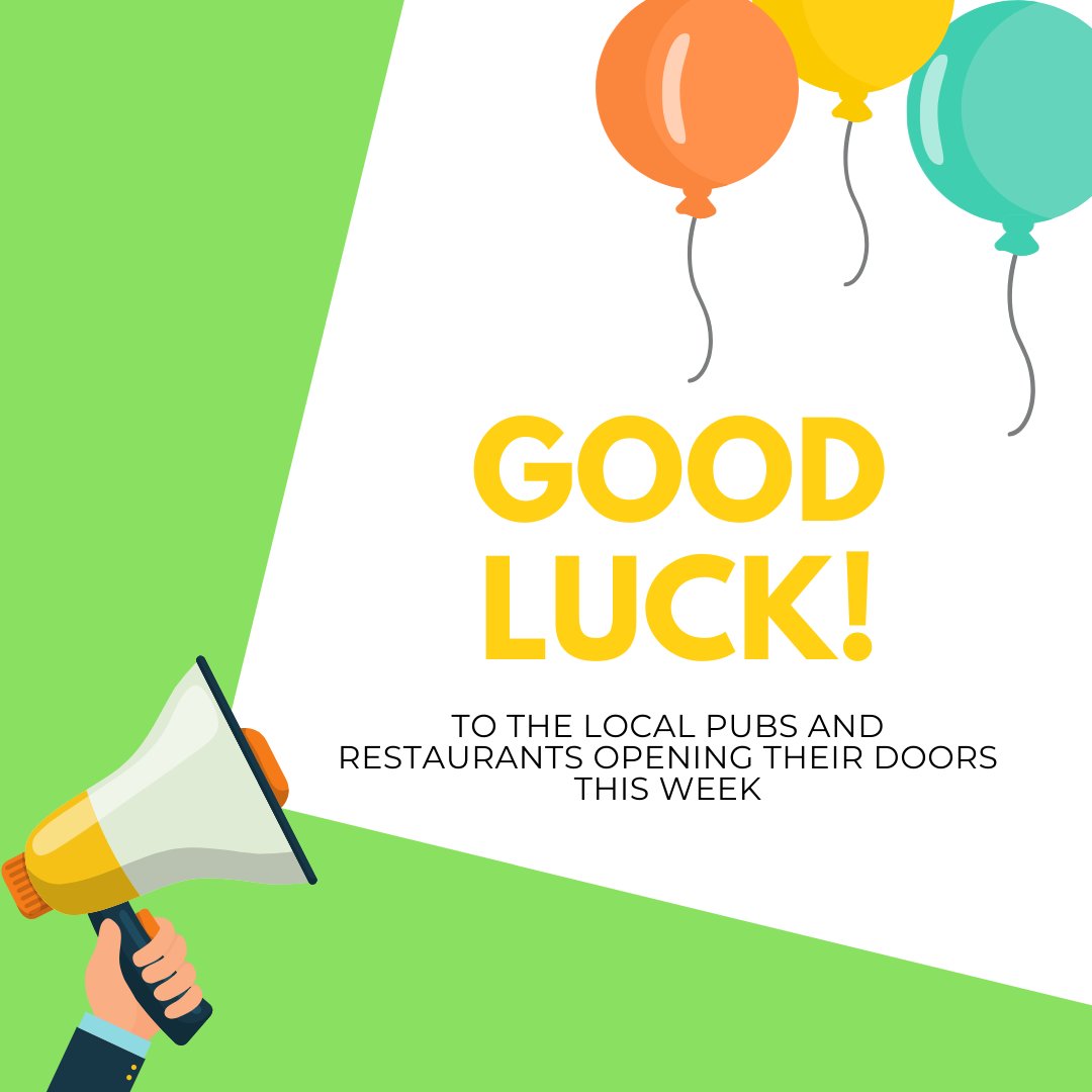 Wishing the hospitality sector the best of luck this week with the easing of lock down rules!🤞