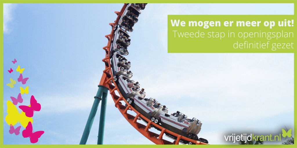 We mogen er meer op uit! 😁 De tweede stap in het #openingsplan wordt op 19 mei definitief gezet. Dit betekent dat o.a. #attractieparken, #dierentuinen, #kinderboerderijen, #openluchtmusea en #buitenpodia weer open mogen 👏

Lees verder op onze website:
➡️ bit.ly/3fqy59b