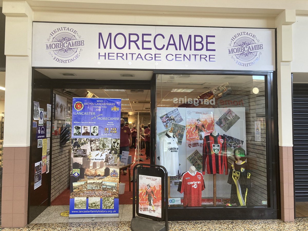 Welcome back to the Morecambe Bay Heritage Centre and special guest Keith Galley! 

Their @ShrimpsOfficial exhibition is now open, celebrating the 100th season of the Shrimps! Pop in for a look around. 

<a href="/MargaretCllr/">Cllr Margaret Patti</a>