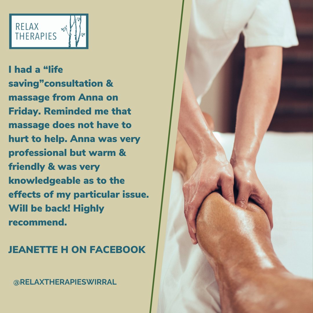 Happy client feedback!  

#wirralclinic #sportsmassage #birkenhead #backpain #massage