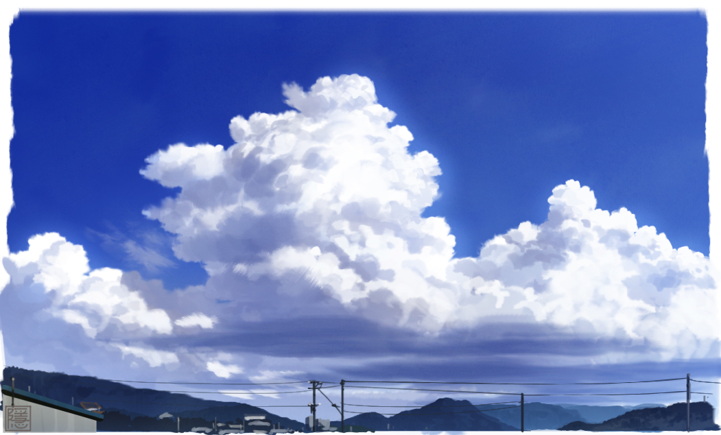 Twitter 上的 船隠 梅雨空なので夏空が見たい アニメ背景っぽい夏空 T Co Mvy2mxxr7z Twitter