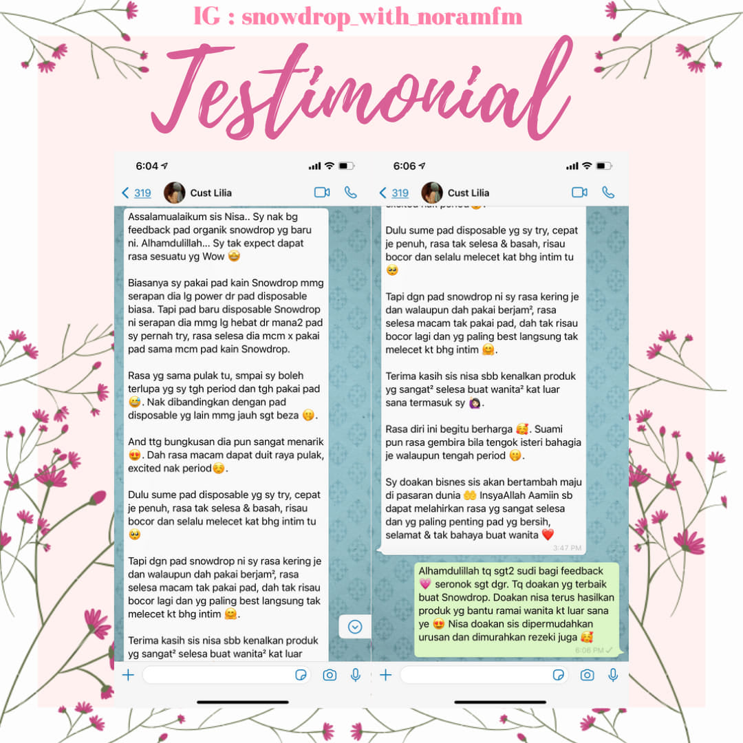 Noramfm1's tweet photo. 💯 Organic Cotton
#Chlorinefree
#Toxicfree
#Fragrancefree
Selesa, Bersih, Sihat &amp; Selamat dgn pad Snowdrop💗
#PeriodBersihSihatSelamat
#ingatperiodingatsnowdrop
#snowdrop_with_noramfm
#Noramfm_ https://t.co/AXKVTJ6mKx