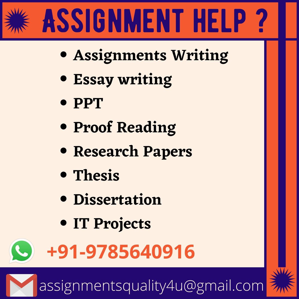 rushi66815619's tweet image. Need help in Assignments?
Contact us:- 
assignmentsquality4u@gmail.com
WhatsApp:- +91-9785640916
#assignments
#assignmentshelpers
#thesis
#writingwork
#dissertation
#coursework
#contentwriting