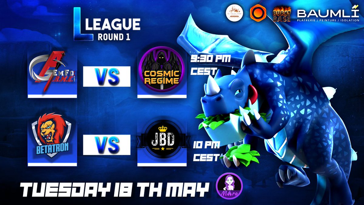 Today is our first match in <a href="/FrenchCup/">French Clash Cup</a> against a good @BetatronFamily 
Stream by <a href="/MaraJadeBB/">Mara Jade</a>