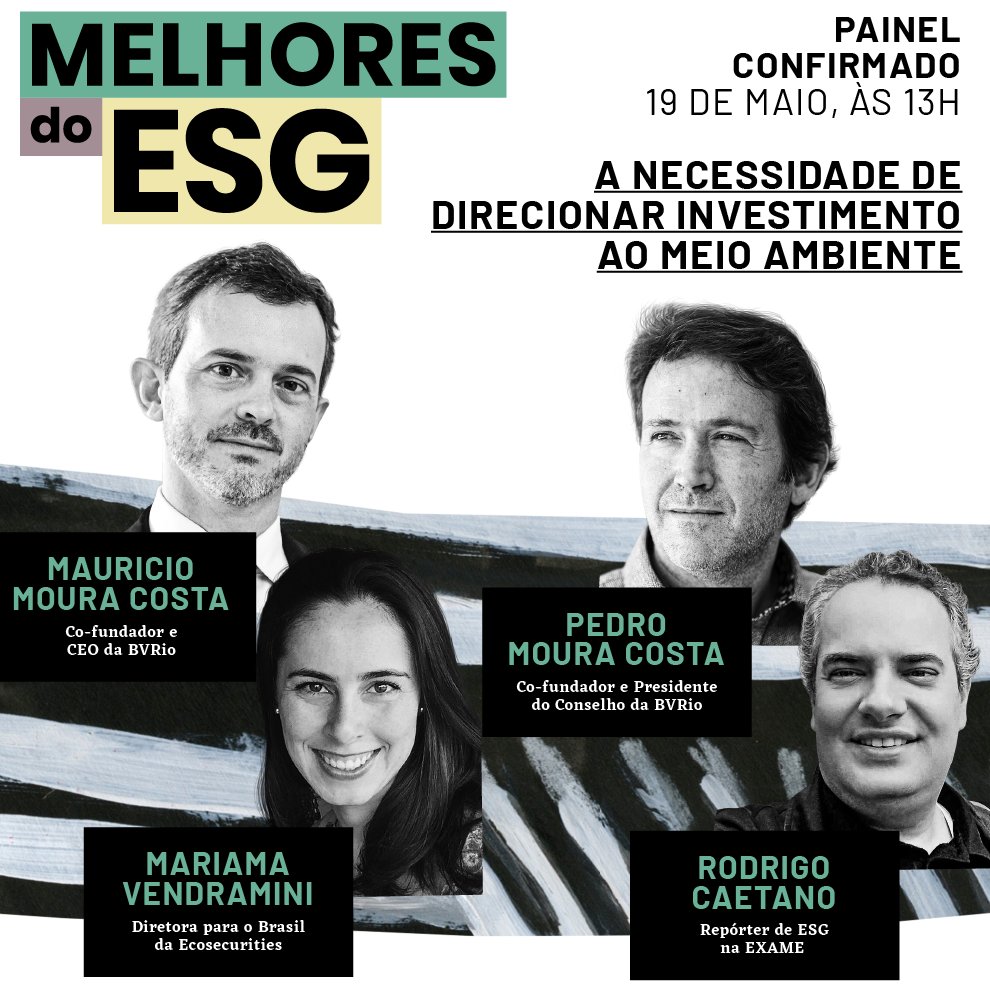 BVRioBrasil's tweet photo. Vem assistir o painel sobre finanças sustentáveis no evento ESG da Exame amanhã às 13h. O evento é online e gratuito. Acesse https://t.co/dLHEqimGRd.
#ESG #Finance #meioambiente #bvrio https://t.co/eEwuiqab7i