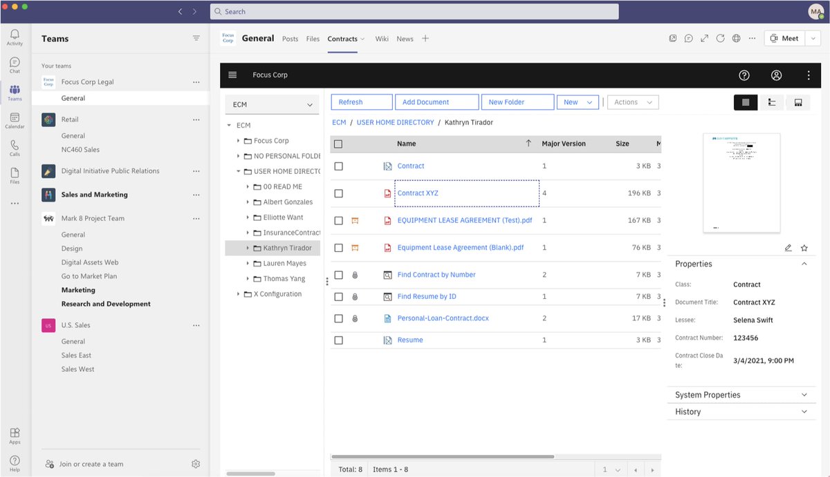 lowry1515's tweet image. Save time and make better decisions by seamlessly accessing your IBM content inside Microsoft Teams #ibmfilenet ibm.co/33QzBw2