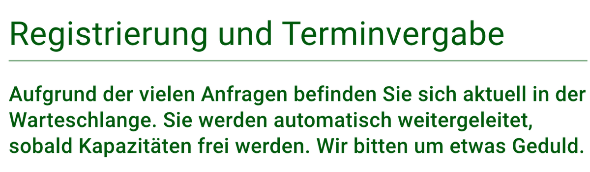 florians's tweet photo. Würde mich ja nicht wundern, wenn einige ihren Impftermin einfach verfallen lassen, statt ihn zu stornieren. Ich hänge seit etlichen Minuten in der digitalen Warteschlange, nur, um einen Termin zu stornieren und für andere freizugeben. https://t.co/Yf0u0LPvbv