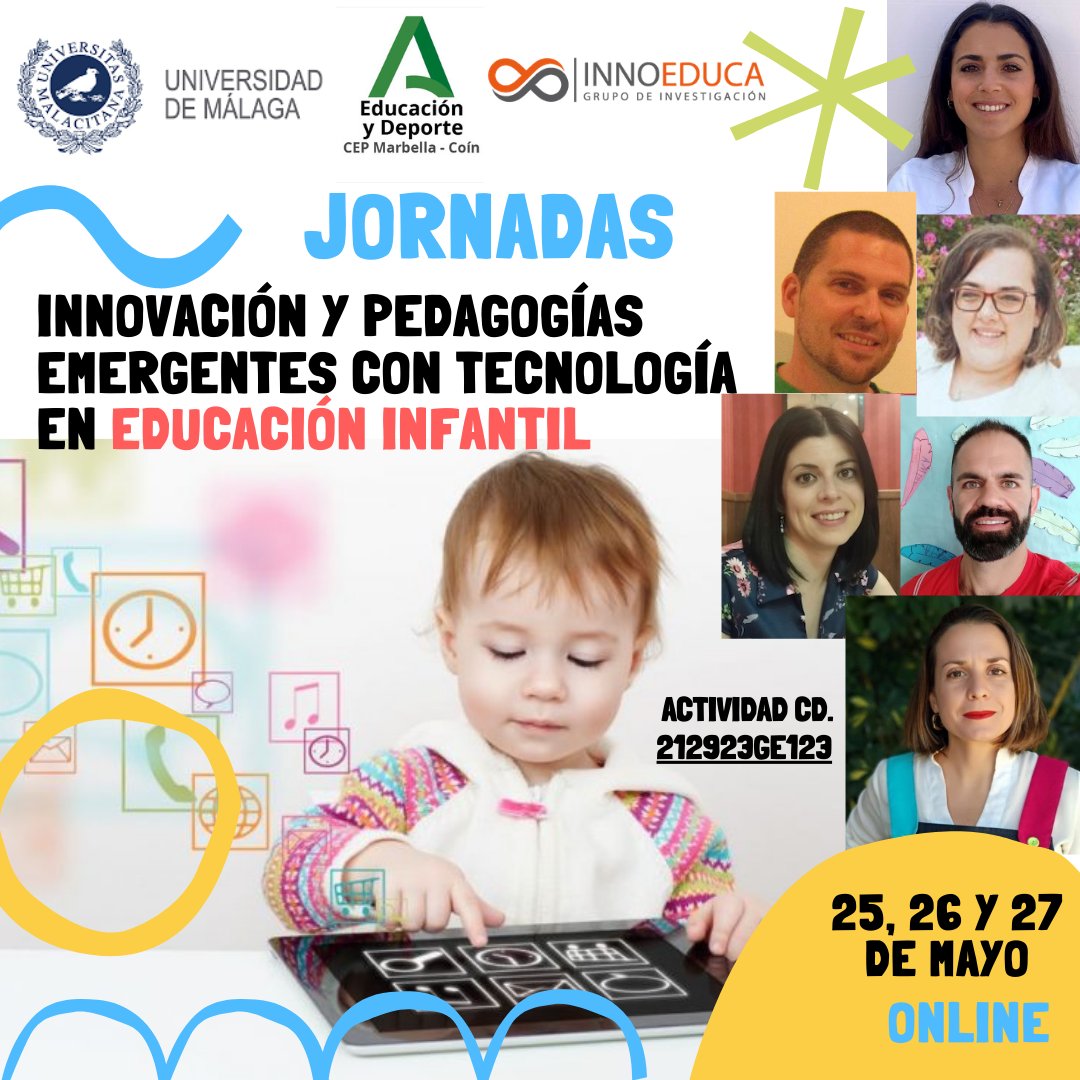 danimolmar's tweet image. Jornadas de Innovación y pedagogías emergentes con tecnología en Educación Infantil. Aún puedes inscribirte aquí: juntadeandalucia.es/educacion/secr… con el @cepmarbellacoin