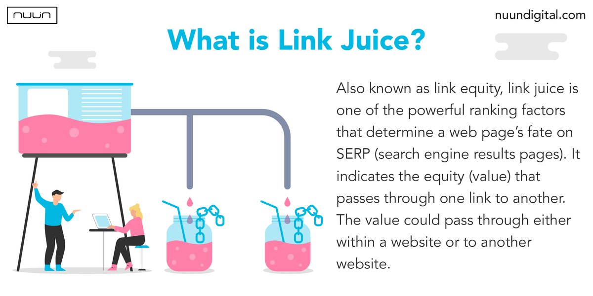 NUUN DIGITAL (@nuundigital) on Twitter photo When it comes to higher search ranking, link juice or link equity is a powerful decision-maker and it’ll probably be so for many years to come.
#linkbuilding #linkjuice #linkequity #seocalgary #seocompanycalgary #smallbusinessseo #seotips #calgary #yyc When it comes to higher search ranking, link juice or link equity is a powerful decision-maker and it’ll probably be so for many years to come.
#linkbuilding #linkjuice #linkequity #seocalgary #seocompanycalgary #smallbusinessseo #seotips #calgary #yyc