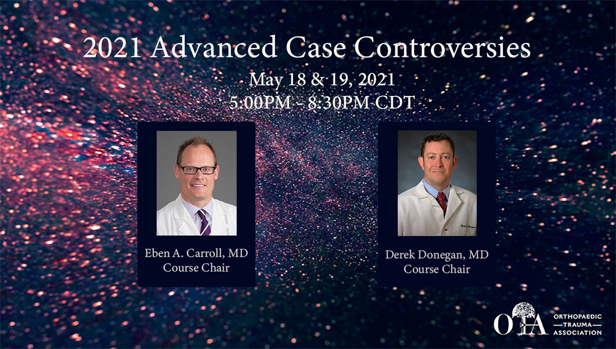 otatrauma's tweet image. The Online Advanced Case Controversies Course starts this evening at 5:00PM CT.
If you registered you should have already received the link. 

#otatrauma #residentcourse