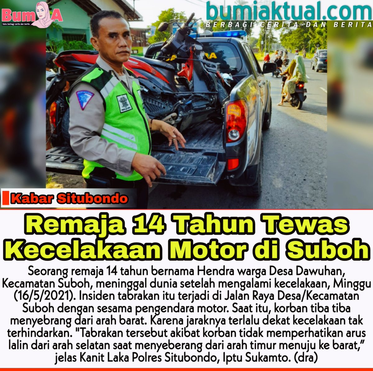 bumiaktual's tweet photo. Berita Bumiaktual 😊
Kabar Situbondo

#situbondo #beritasitubondo #beritajawatimur #bumiaktual https://t.co/jwjEwHG77I