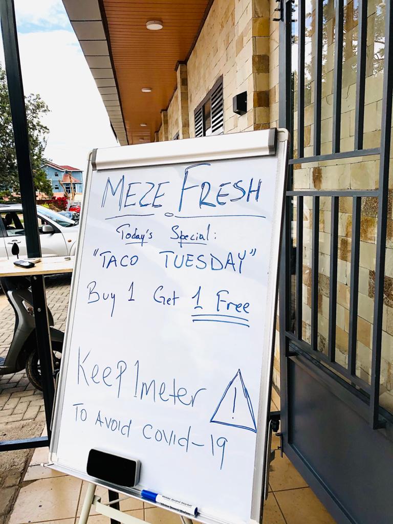 simple__g's tweet photo. It's Taco Tuesday @MezeFreshRw Passby the new Kisimenti branch and grab your take away.

#TacoTuesday
#Onlytakeaways https://t.co/HzviIyc08N
