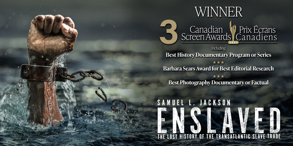 Enslaved Series (@enslaveddoc) on Twitter photo We are extremely honoured that <a href="/EnslavedDoc/">Enslaved Series</a> has just won 3 #CdnScreenAwards in the categories of Best History Documentary Program or Series, Barbara Sears Award for Best Editorial Research and Best Photography Documentary or Factual. Congratulations to the team!
#EnslavedDoc We are extremely honoured that <a href="/EnslavedDoc/">Enslaved Series</a> has just won 3 #CdnScreenAwards in the categories of Best History Documentary Program or Series, Barbara Sears Award for Best Editorial Research and Best Photography Documentary or Factual. Congratulations to the team!
#EnslavedDoc