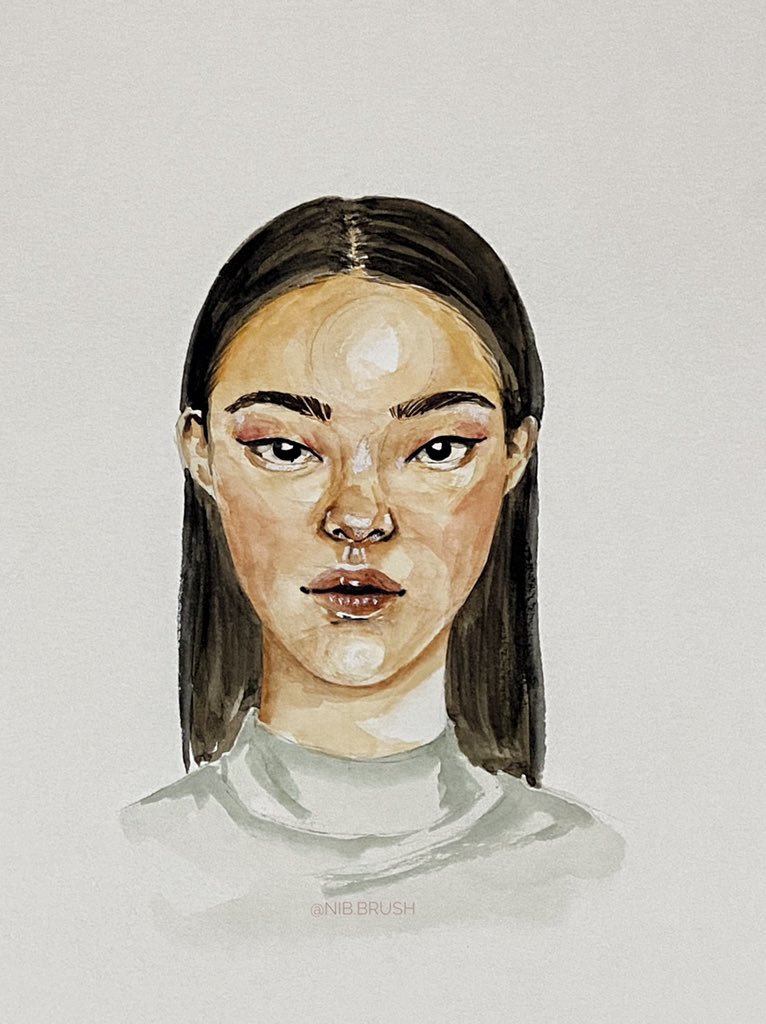 baldgalll's tweet photo. Currently learning about portrait, anyone wants to be featured on my sketchbook? Drop your pict and i’ll paint it with my style https://t.co/RWiIZ2lgWf