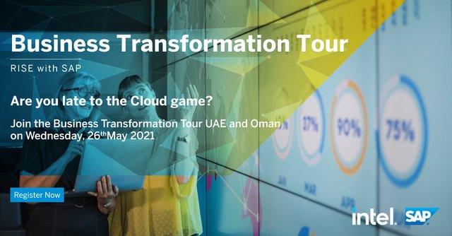 raheelbobj's tweet image. Register for the Business Transformation Tour on Wednesday, 26th May and find out if your company is running as an Intelligent Enterprise: …d-oman.businesstransformationtour.com/index.html#reg… bit.ly/33VuHxD
