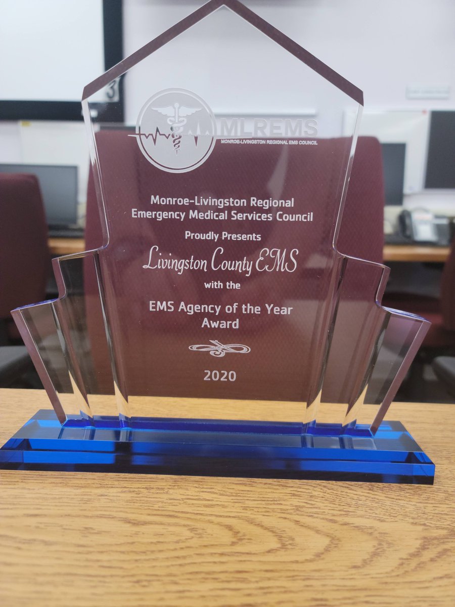 Paramedic1379's tweet photo. LCEMS is proud to be honored as MLREMS Agency of the Year! Thank you, we are humbled. https://t.co/cYWMp4gZy8