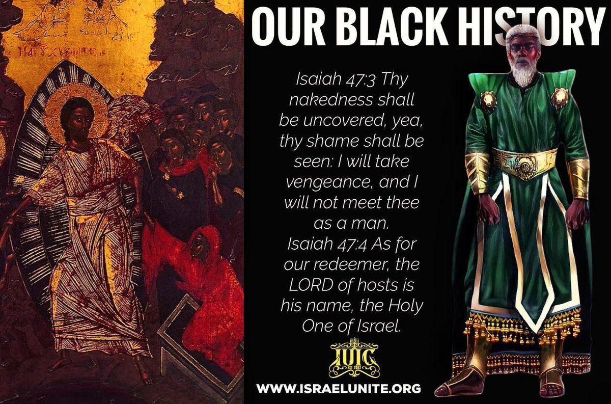 iuic_kentucky's tweet photo. #Isaiah47:3 Thy nakedness shall be uncovered, yea, thy shame shall be seen: I will take vengeance, and I will not meet thee as a man. Learn more at https://t.co/tfHyT9W57D

#IUIC #IsraelunitedinChrist #BlackHistory #BlacksHispanicsNativeAmericans  #Israelites https://t.co/GbHFQpWlXI
