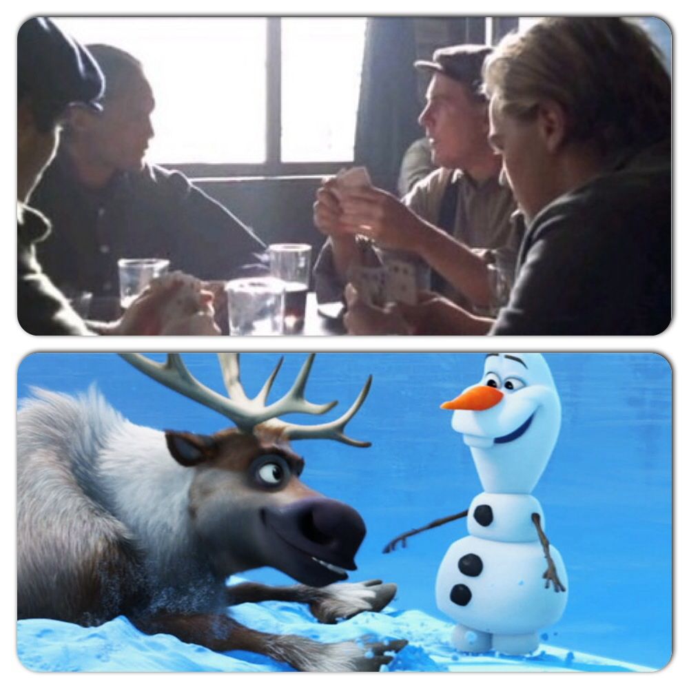 fnajdzin's tweet photo. watched titanic the other night and noticed the names of the poker players are named SVEN AND OLAF bye https://t.co/atMBR3idmC