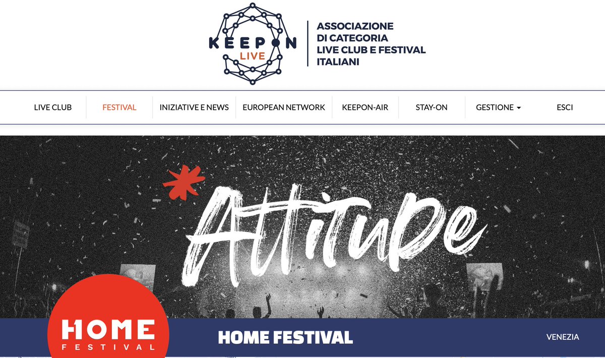 homefestival_'s tweet photo. Siamo lieti di essere un nuovo membro di @keeponlive la prima associazione di categoria dei Live Club e Festival italiani che ha lo scopo di promuovere la cultura della musica dal vivo. #keeponlive #wemakeevents #networking https://t.co/g5raomAL6T https://t.co/LZbUnc5hiZ
