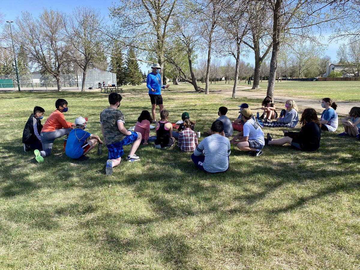 ElemWhford's tweet photo. No, they’re not lost! 5/6 orienteering with our Outdoor Ed. Team. @RegPublicSchool https://t.co/ebncmde5xa