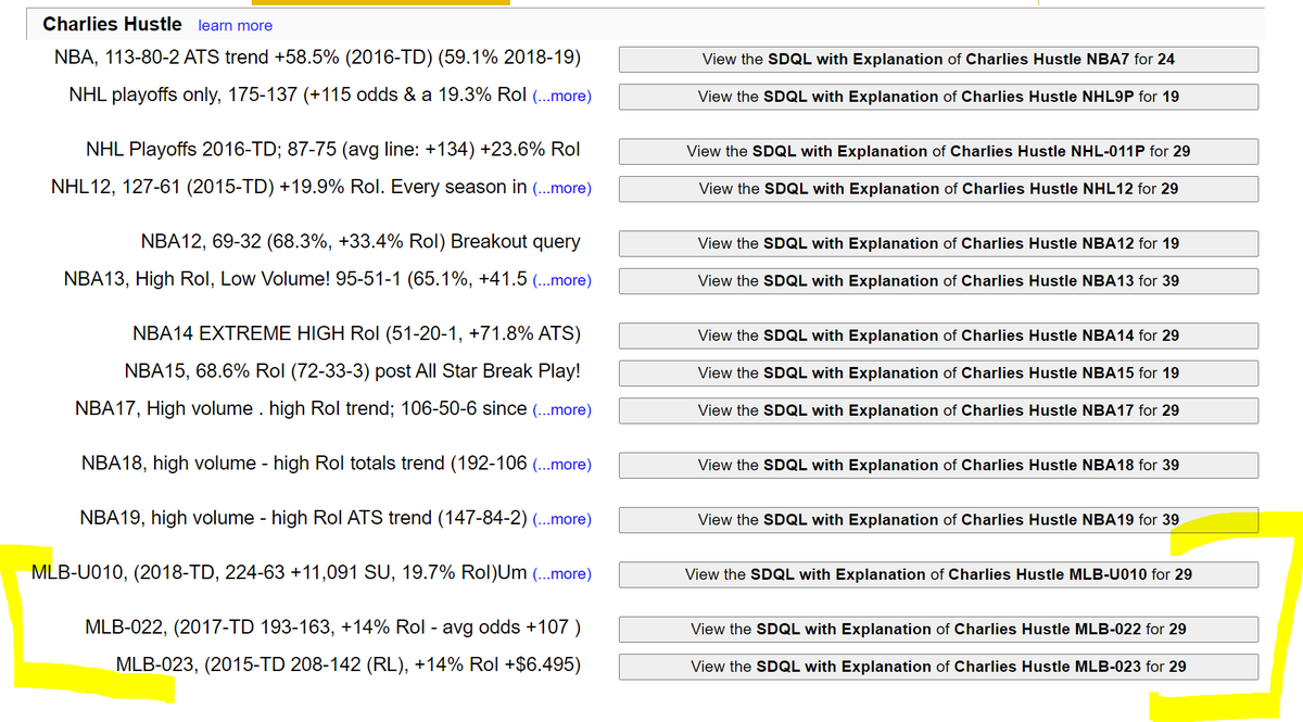 CharliesHustle2's tweet photo. Here's a breakdown of all three of my #MLB #trendmart queries:
43-24, +7.45 units
Purchase them here and own them forever:
https://t.co/yGtP3EjQtl
I'll be adding a few more this week. Cheers
#MLBpicks #baseball #MLBB #SDQL https://t.co/7lJHhKGH8p