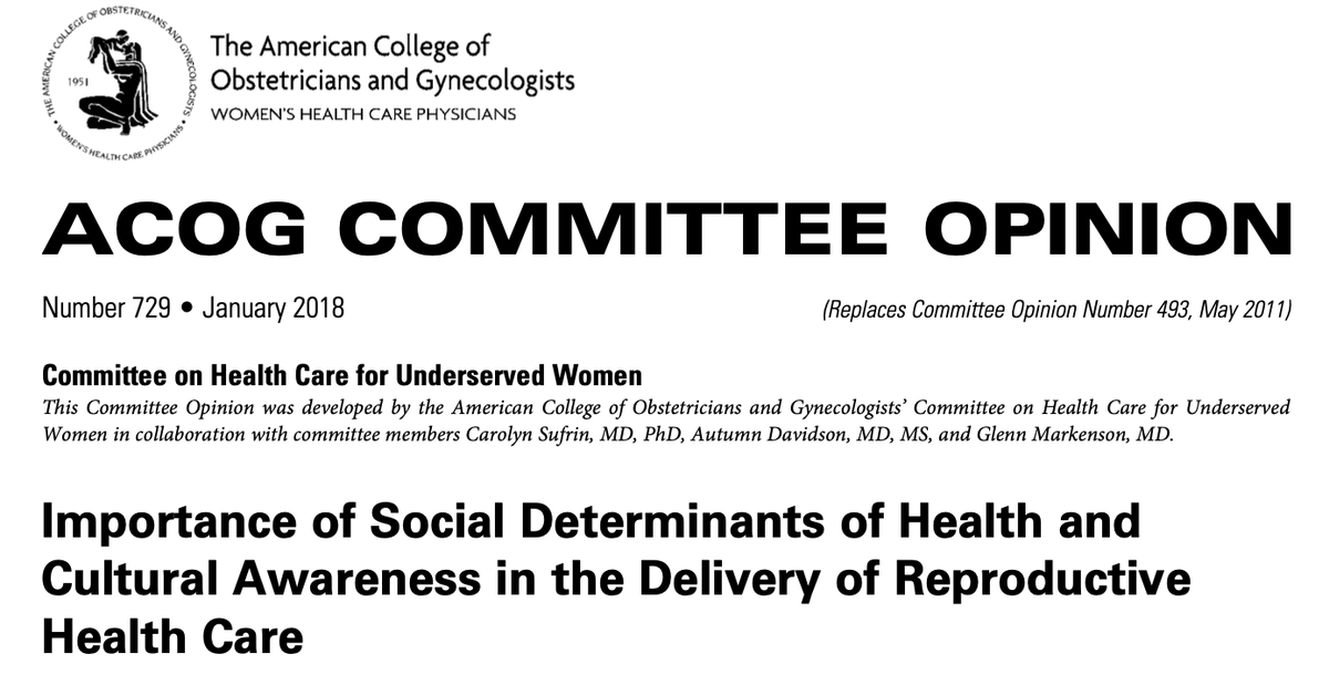 Let's talk about #SocialDeterminantsOfHealth & #CulturalAwareness. What are some examples of how you ensure awareness of these *critical* elements in your practice, #MedTwitter? @DraMariamSavabi @DrOshinowo @jfitzgeraldMD @MigsRunner @OBGaYN @dramypark @DrMTruong @MoMIGSMD