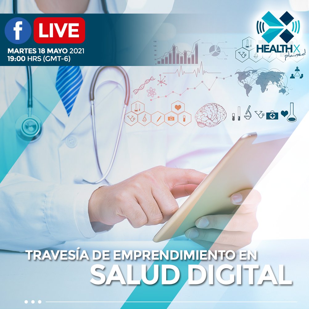HealthXmx's tweet photo. 📢 ES HOY‼️‼️‼️  Martes 18 de mayo a las 19:00hrs #HealthXPlained: "𝗧𝗿𝗮𝘃𝗲𝘀𝗶́𝗮 𝗱𝗲 𝗲𝗺𝗽𝗿𝗲𝗻𝗱𝗶𝗺𝗶𝗲𝗻𝘁�� 𝗲𝗻 𝘀𝗮𝗹𝘂𝗱 𝗱𝗶𝗴𝗶𝘁𝗮𝗹"
- Ing. Jesús Hernández (WeeCompany &amp; Asociación Healthtech México)
- Dr. Tomas Iglesias (Osiris HealthTech Systems y OMI) https://t.co/15oGUmi6JZ