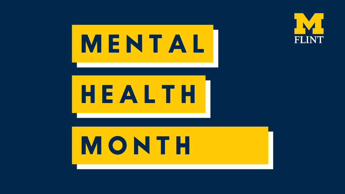 UMFlint's tweet photo. May is National Mental Health Month. Did you know our Counseling &amp; Psychological Services (CAPS) offers therapy, free screenings, referrals to outside agencies, and crisis services to enrolled #umflint students? For more information, visit https://t.co/AqcAP4DKQP. https://t.co/tnCZeDJJ8f