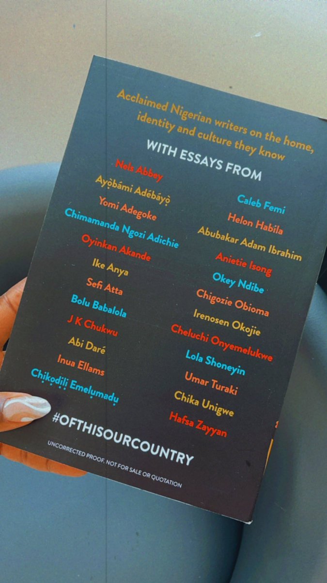 OreOgunb's tweet image. Was just looking for what to read next and this gorgeous proof of #OfThisOurCountry has just arrived, featuring many faves. So excited to read!