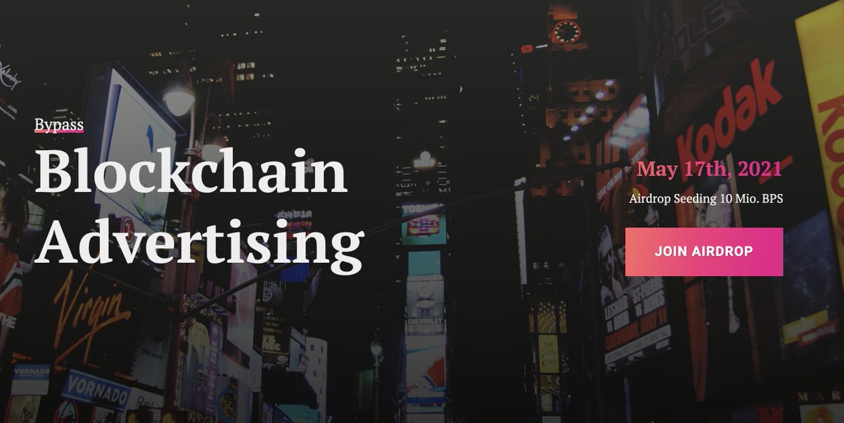 BypassToken's tweet image. Join our Airdrop and get free BPS-Token! 

- Retweet with #bypass 
- Follow us
- Fill out form on website

Wo are so proud for all the amazing support on our mission to decentralize Advertising. 

Get your free token here: 
bypass-project.com

#Airdrop #shibu #crypto #doge