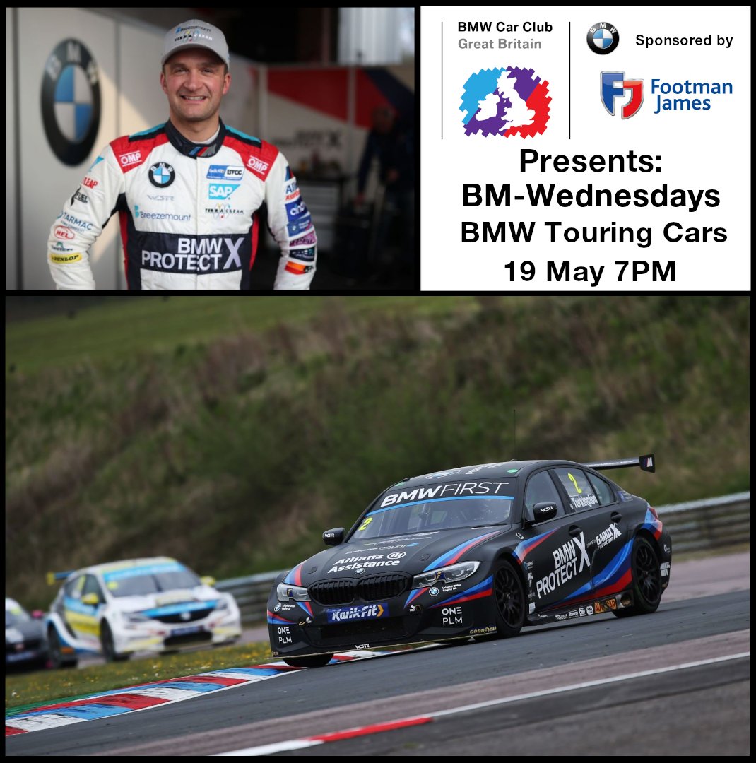 BMW Car Club GB (@bmwccgb) on Twitter photo Four time BTCC Series champion <a href="/ColinTurkington/">Colin Turkington</a> joins us at 7pm on 19th May, to talk about his chase for this years title in the member-exclusive BMW Touring Cars event, along with <a href="/timharveyracing/">Tim Harvey</a> and <a href="/SytnerBMW/">Sytner BMW</a> sponsored by <a href="/Footman_James/">Footman James</a>
bmwcarclubgb.uk/event/bm-wedne… Four time BTCC Series champion <a href="/ColinTurkington/">Colin Turkington</a> joins us at 7pm on 19th May, to talk about his chase for this years title in the member-exclusive BMW Touring Cars event, along with <a href="/timharveyracing/">Tim Harvey</a> and <a href="/SytnerBMW/">Sytner BMW</a> sponsored by <a href="/Footman_James/">Footman James</a>
bmwcarclubgb.uk/event/bm-wedne…