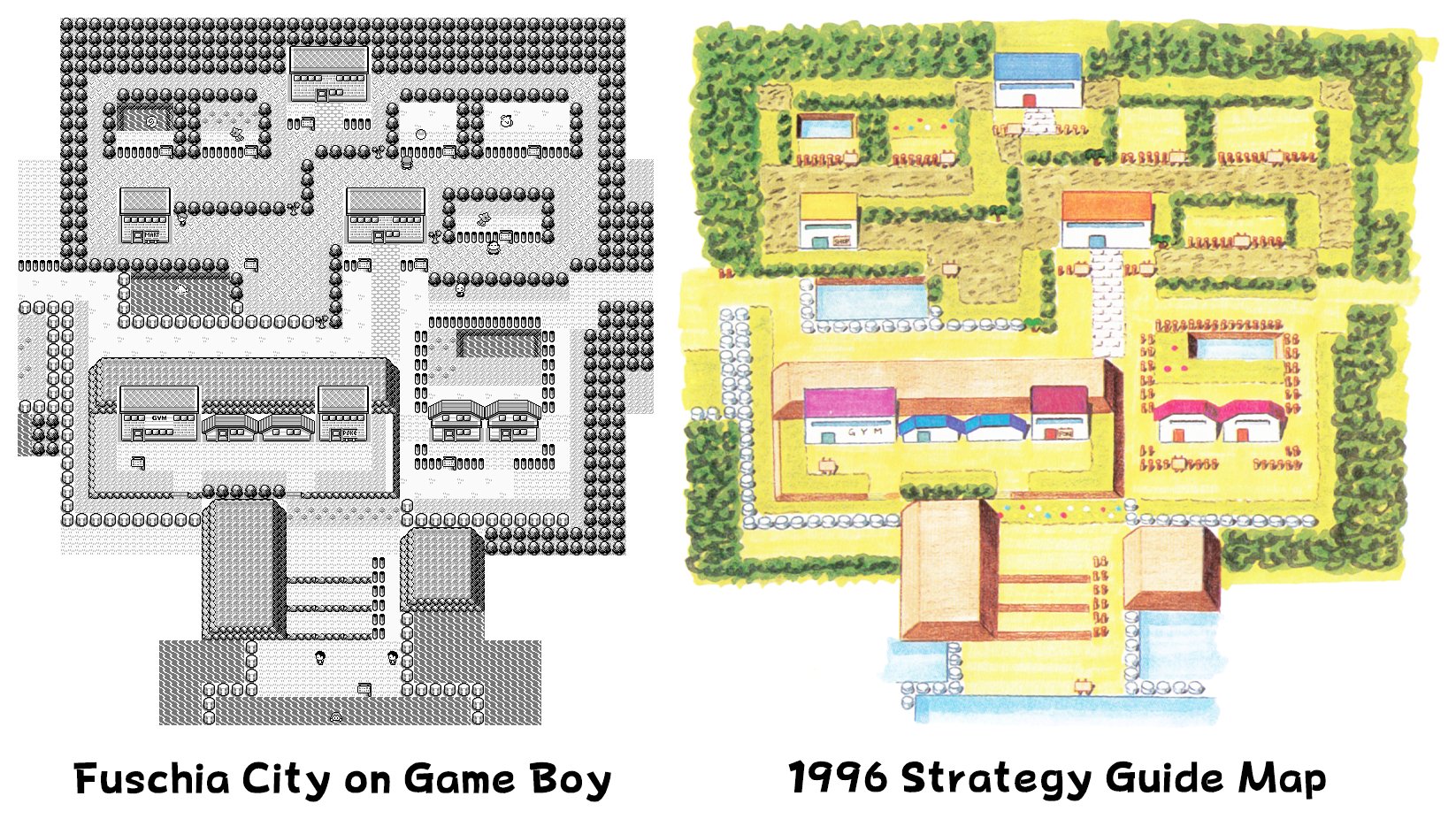 Dr. Lava on "Kanto in Watercolor: The 1996 Pokemon Red &amp; Green strategy guide featured 26 maps making up the entirety of Kanto. This book never released outside Japan, but