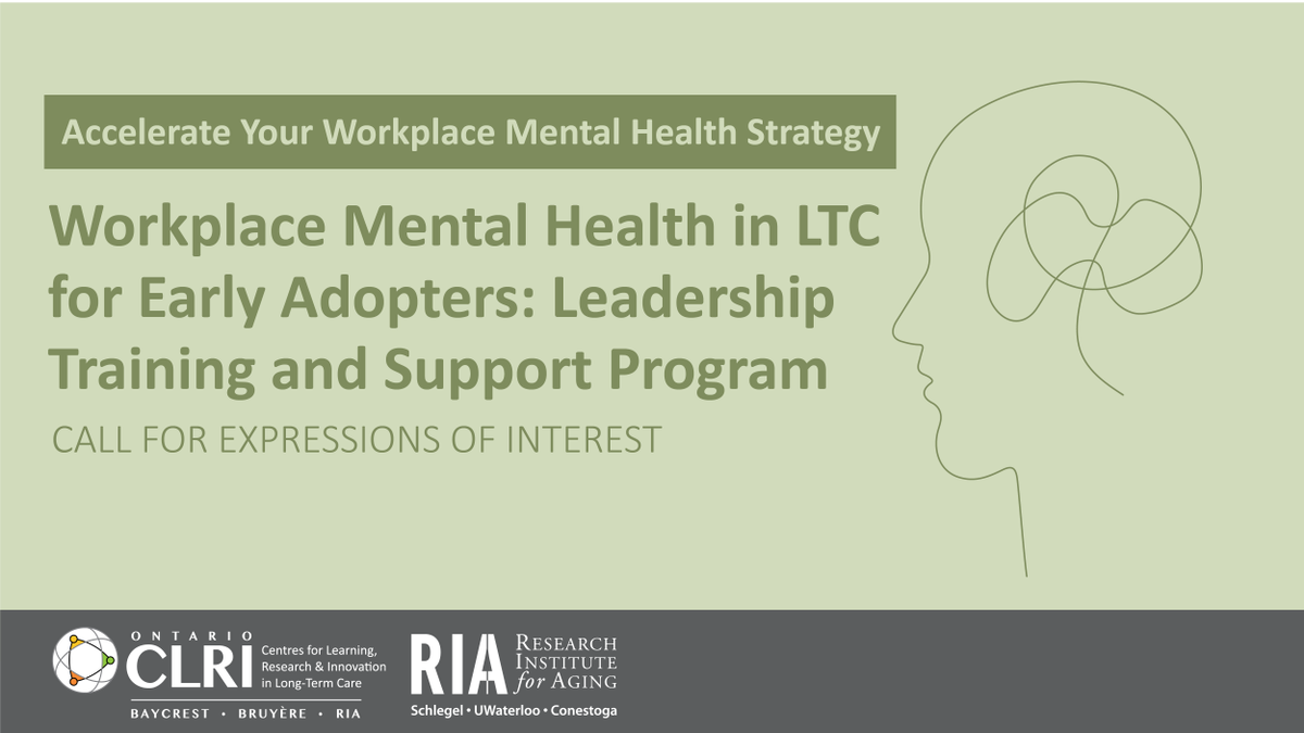 CLRI_LTC's tweet photo. There's two weeks left to submit your expression of interest to join our new initiative that builds an organizational culture that promotes &amp; protects the mental health of all team members.

Learn more: https://t.co/5fjKJU4hcL https://t.co/8fCcgX5eli