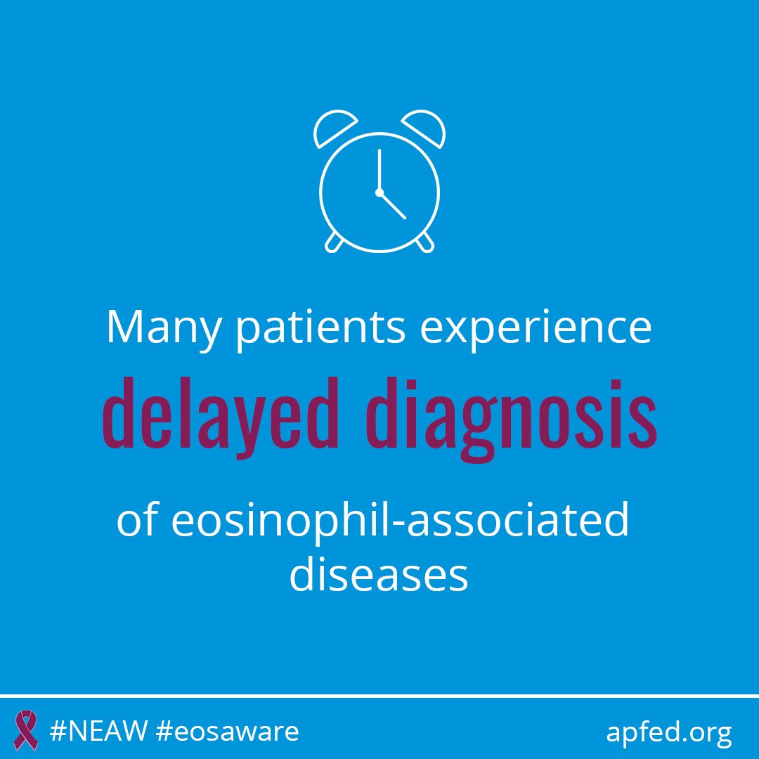National Eosinophil Awareness Week! #NEAW Several of the rare eosinophilic disorders like Hypereosinophilic Syndrome are not well recognized resulting in significant delay in diagnosis and initiation of effective therapies. <a href="/EosinophilSoc/">International Eosinophil Society</a> <a href="/APFEDorg/">APFED.org</a> <a href="/uw_APCC/">University of Wisconsin Division of APCC</a> <a href="/uw_medicine/">University of Wisconsin Department of Medicine</a>