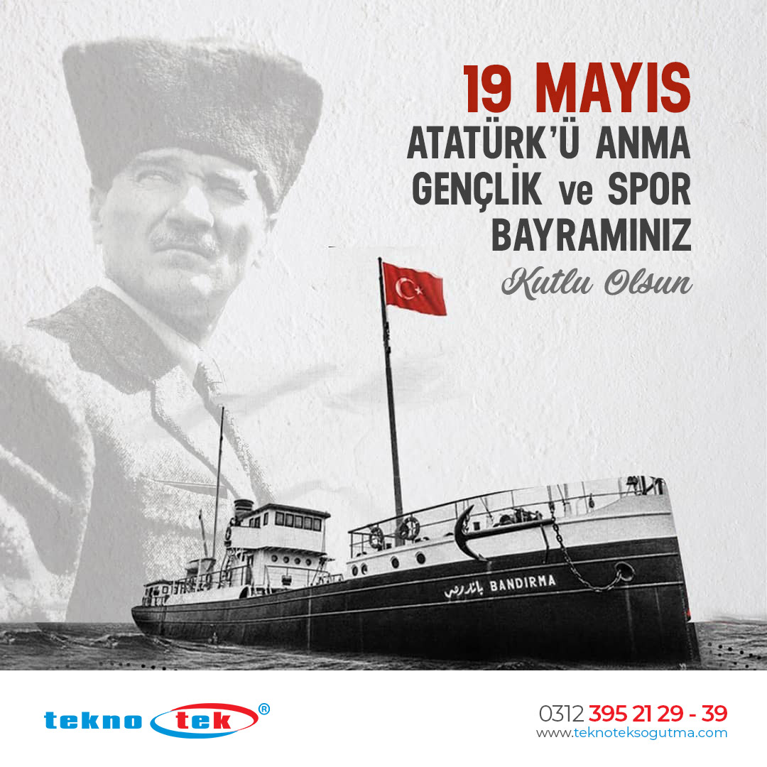 19 Mayıs Atatürk'ü Anma, Gençlik ve Spor Bayramı kutlu olsun.

#19Mayıs #19Mayıs1919
