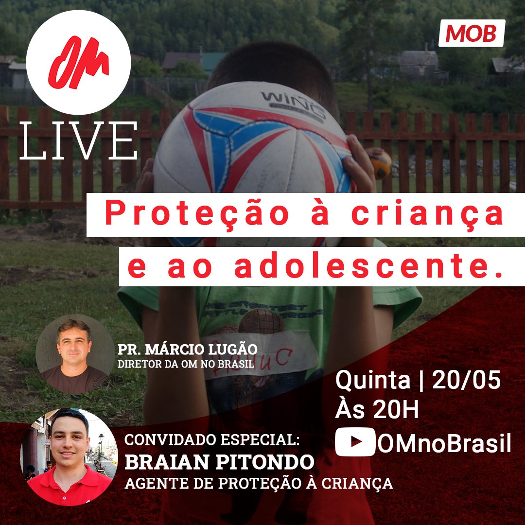 OMnoBrasil's tweet photo. As crianças e adolescentes ao seu redor estão realmente seguros?🤔

Não perca o bate-papo que teremos um bate-papo com @braianpitondo sobre a importância da PROTEÇÃO DA CRIANÇA E DO ADOLESCENTE  nesta quinta-feira, 20/05 às 20Horas ao vivo em nosso canal do Youtube!📱 https://t.co/qT8ijRDiQQ