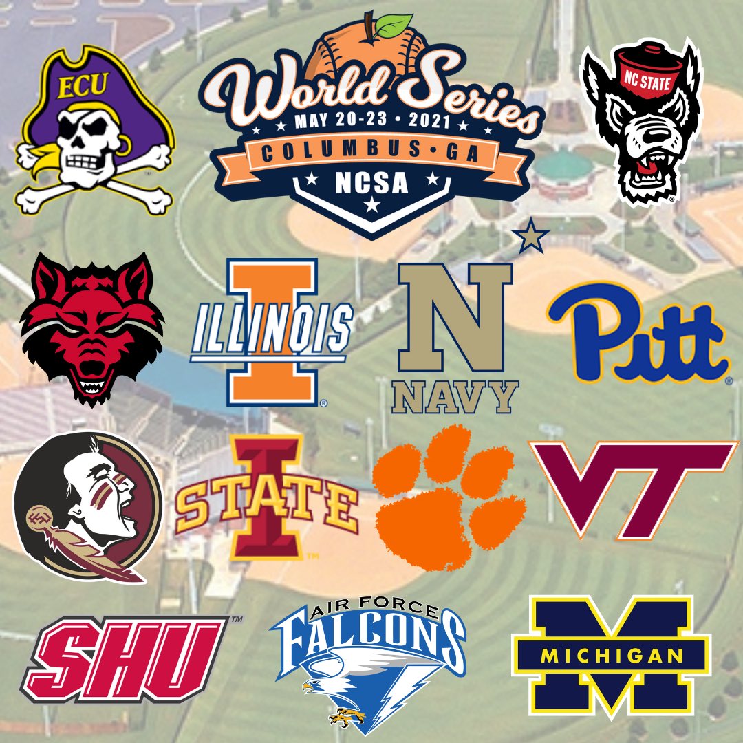 NCSA World Series Week is here‼️
The 2021 National Title is on the line, first round kicks off this Thursday at 11:00am! 🥎🏆

#NCSAWorldSeries #GeorgiaOnMyMind 
#RoadtoColumbus