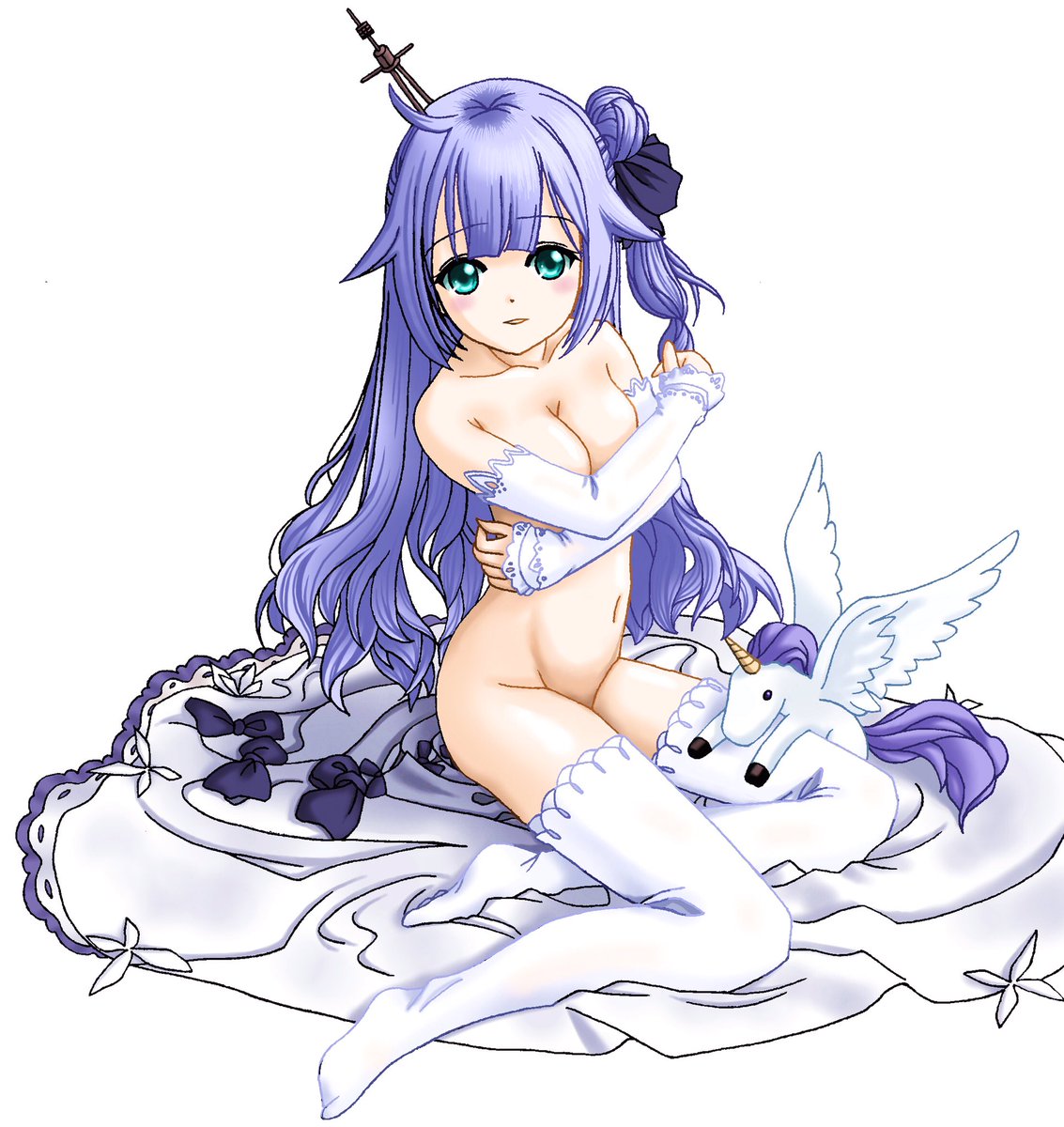 深夜帯なので ユニコーン アズールレーン アズレン 真オーゼ 描け 鉄拳 ロケットペンシル のイラスト