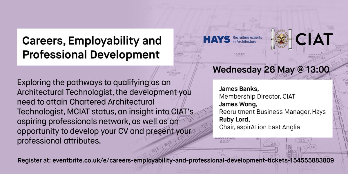 On the 26th May East Anglia aspirATion group are hosting a Careers, Employability and Professional Development session in conjunction with Hays Recruitment. Book your place here eventbrite.co.uk/e/careers-empl…