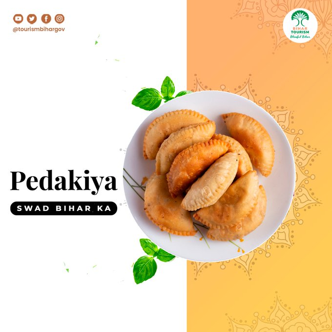 Bhagalpur_Jn's tweet photo. Pedakiya is one of the eminent &amp; provincial cuisines of Bihar, Its flavoursome and appetizing savour is a feast to enjoy.
#SwadBiharKa #SweetsofBihar #BiharTourism #BlissfulBihar #ExperienceBihar #ExlporeBihar #Food #Culture #Travel #travelgram #Bihar #Pedakiya #BihariFood https://t.co/c7Dpc4OFQr