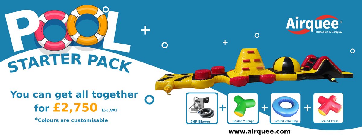Airquee's tweet image. Introducing Pool Inflatable Packages!🌞
1⃣ First stop Pool Starter Pack 🥳
For more details please call our Sales Team on 01179 414918.
Visit our website to see all our pool inflatables: airquee.com/en/catalogue/d…
#pool #poolinflatables #starter #airquee #inflatables #package #deal