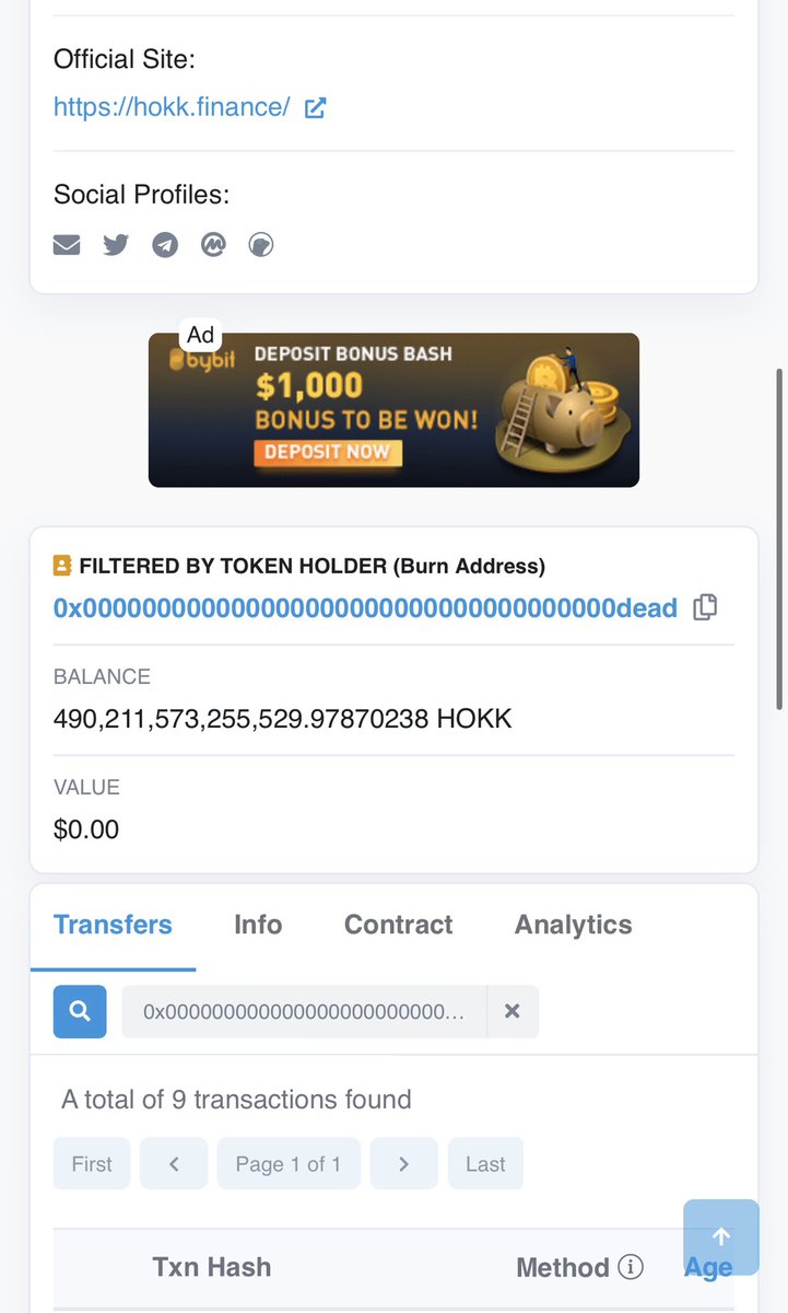murdercaizissou's tweet photo. Nearly 300 Billion $Hokk added to the Burn Address in just over twelve hours after the 1 Million $ Burn. I’m so freaking bullish that it’s not even funny. And with more exchanges and liquidity coming in... my word we found a winner 🚀 We’re just getting started https://t.co/o7m5nw3rvp